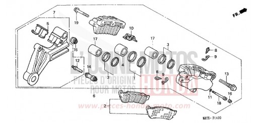 ETRIER DE FREIN ARRIERE XL1000V1 de 2001